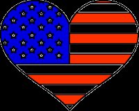 Heart US Flag
